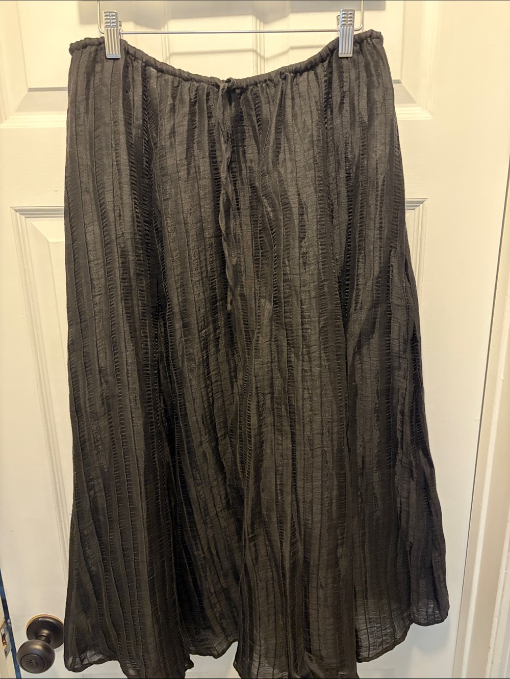 Jcrew Black Crinkled Maxi Skirt Wonens size medium
